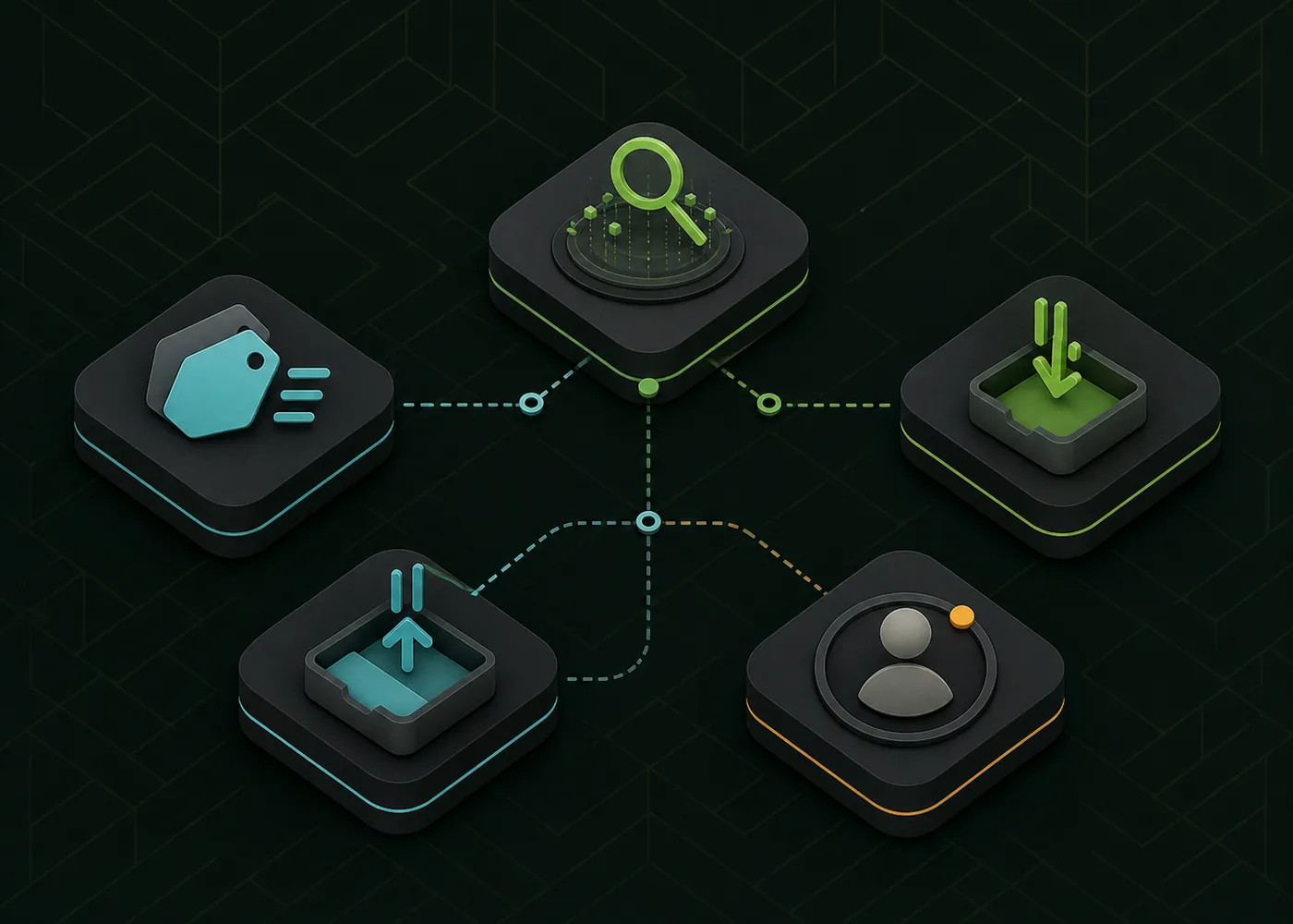 Mapa visual das áreas de navegação do mzmz